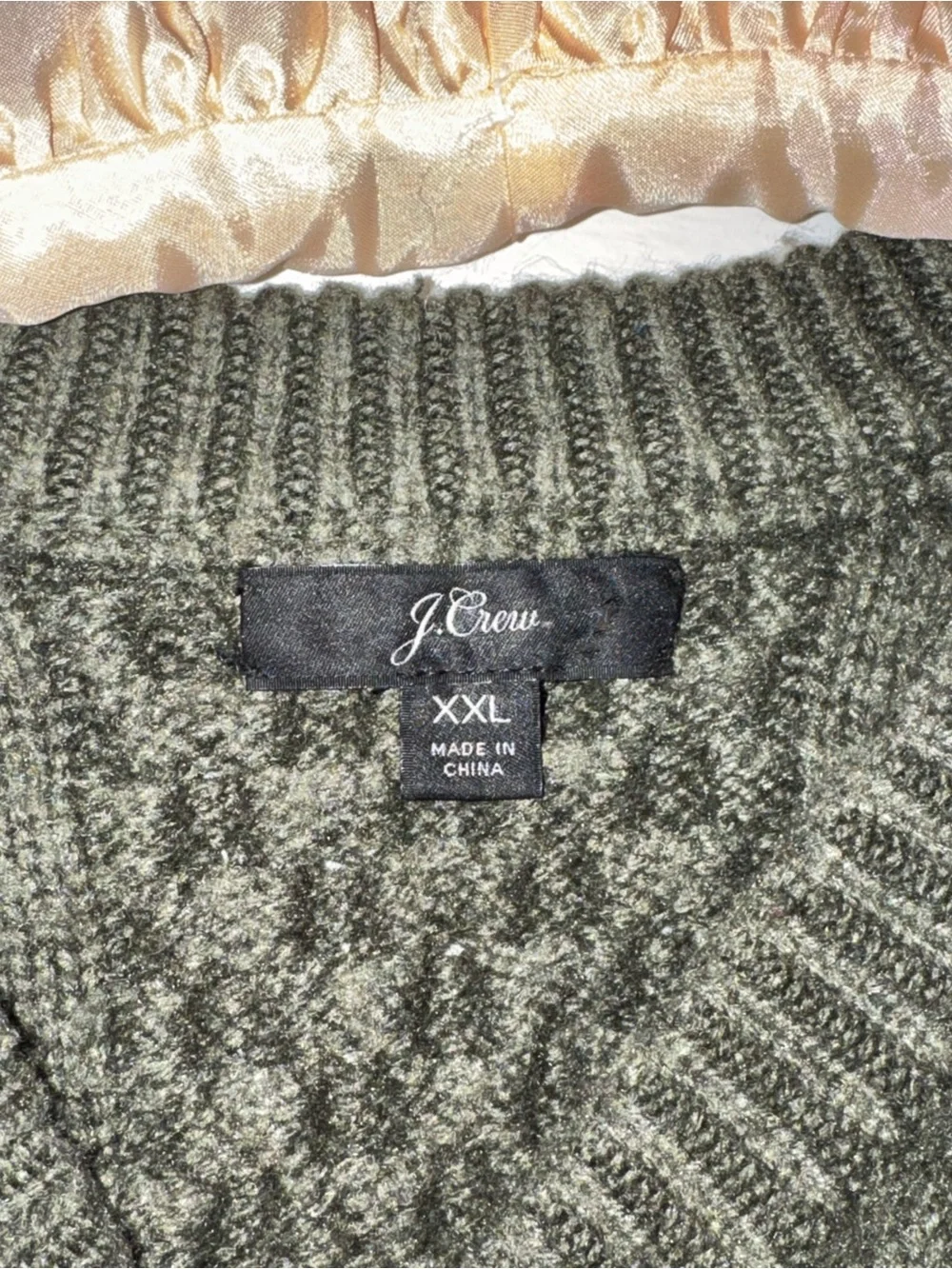 J. Crew Olive Green Cable Knit Women's Sweater